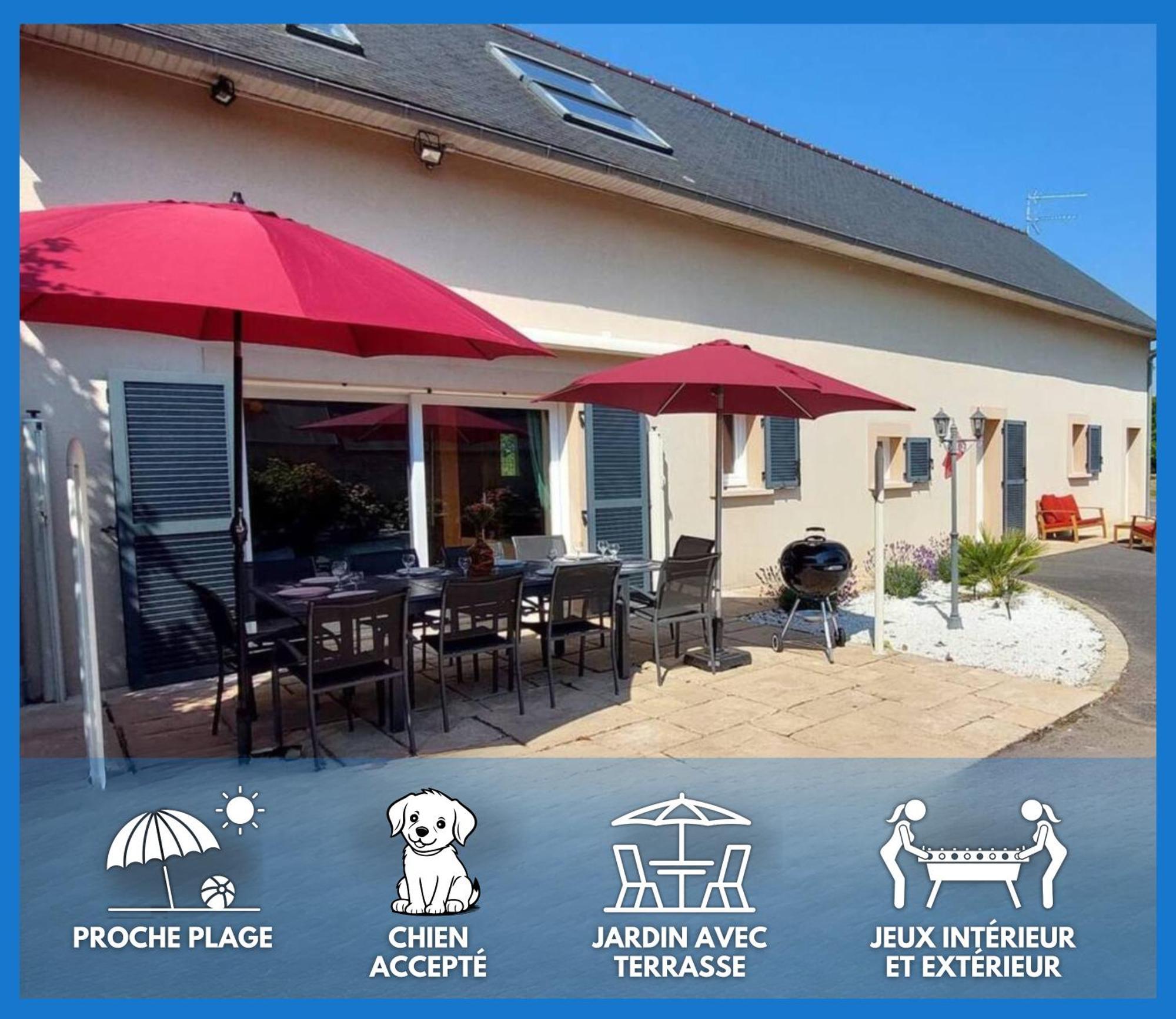 Le So Art, Grande Maison 4 Chambres, Terrain De Petanque, Grand Jardin Clos, Flipper, Babyfoot, Jeux Arcade, Ping Pong,1 Km Mer, Proche Golf, Port En Bessin, Bayeux Et Plages Du Debarquement, Adaptee Enfants Commes Eksteriør billede